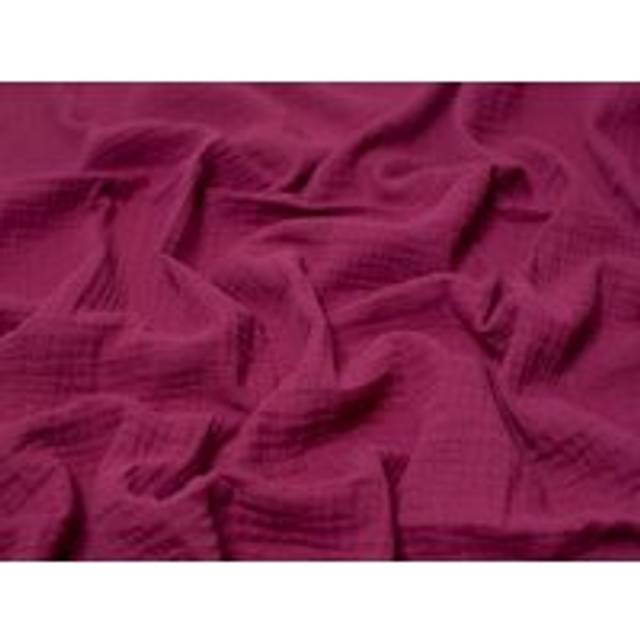 Minerva Core Range Textured Cotton Double Gauze Fabric Mulberry