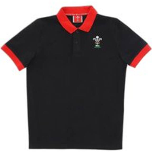 Polo shirt child Pays de Galles Rugby XV Merch CA LF - Noir