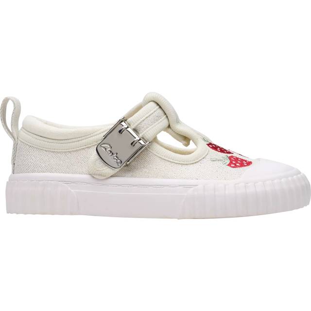 Clarks Baby Foxing Berry First Walker Shoes, Silver