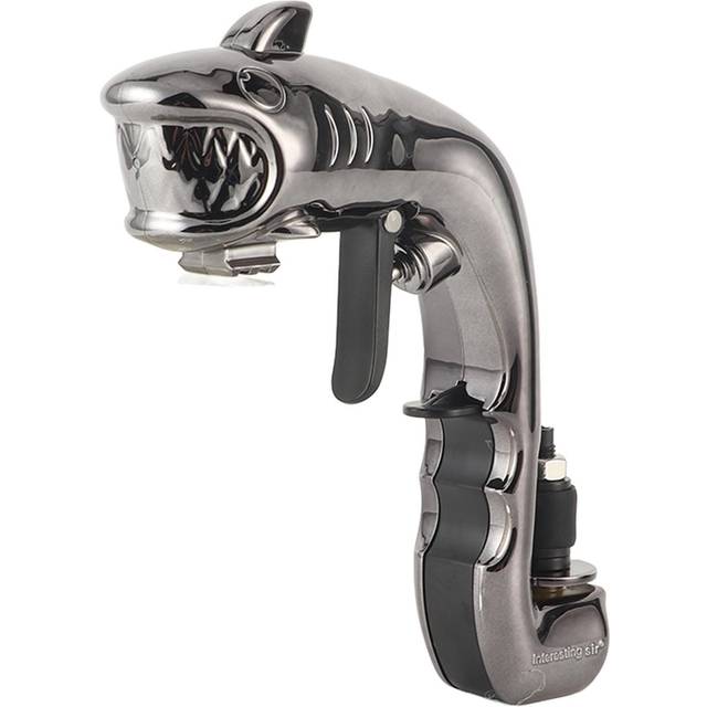 Champagne Sprayer Electroplated ABS Bottle Beer Spray Tool with Adjustable Caliber for Bar Wedding black
