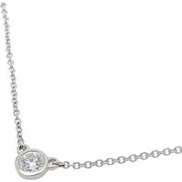 Womens Preloved Bezet Diamond Pendant Necklace Wo - Silver - Grey - One Size