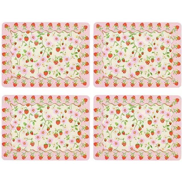 Strawberry Set of 4 Cork Backed Placemats - Cath Kidston