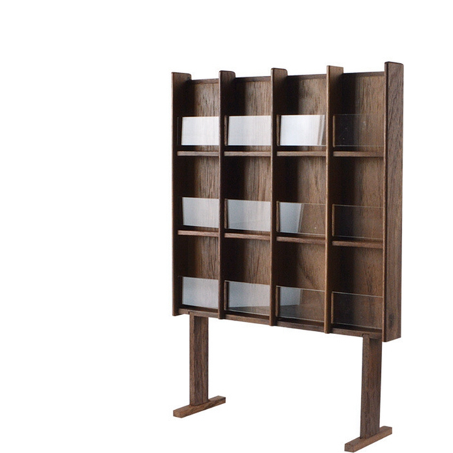 LLhappy-1/6 Scale Miniature Bookrack Newspaper Stand Furniture for Barbies,Blyth,BJD Accessories,B