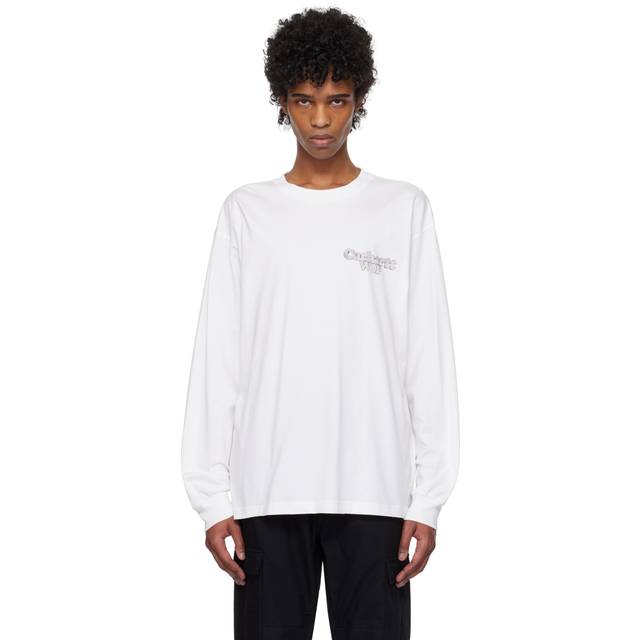Carhartt Work In Progress White Chain Link Long Sleeve T-shirt - 0YFXX White / Silver - M
