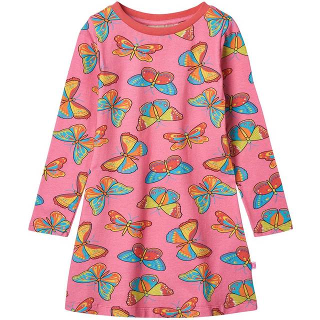 Småfolk Butterflies Klänning Fjärilar Bubblegum 4-5 Y  Rosa  4-5 år  kvinna