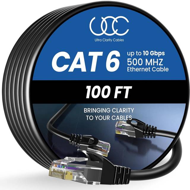 Ultra Clarity Cables Ethernet Cable Cat6 22M/75ft High-Speed 10Gbps LAN Cable with Gold Plated RJ45 Connector for Router,...