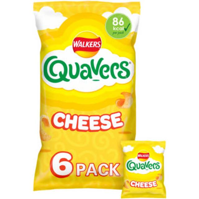Walkers Quavers Cheese Multipack Snacks Crisps 6x16g