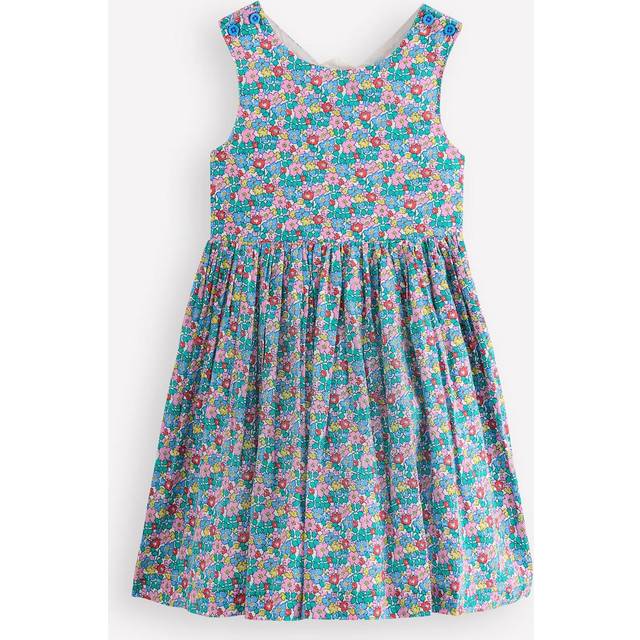 Mini Boden Kids' Zadie Cotton Applique Dress, Flowerbed Shell