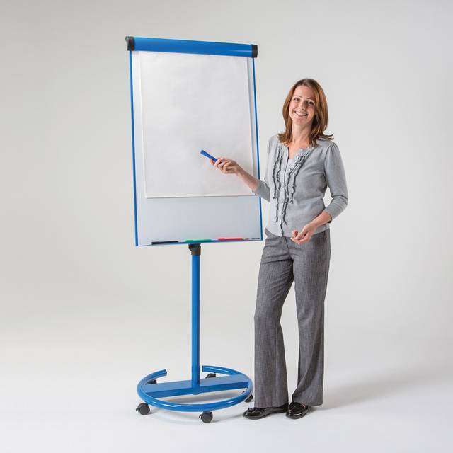 Ultimate Mobile Flipchart Easel - Blue