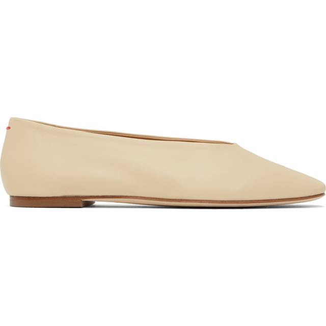 Aeyde Beige Kirsten Leather Ballerina Flats - Latte - IT 41