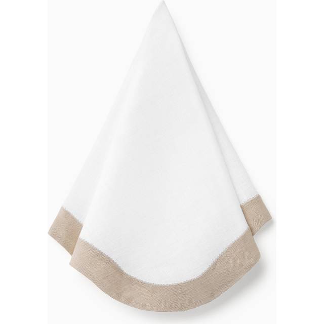 SFERRA Ondulato Dinner Napkins Dinner (Set Of 4) - WHITE/NATURAL - DINNER (SET OF 4)