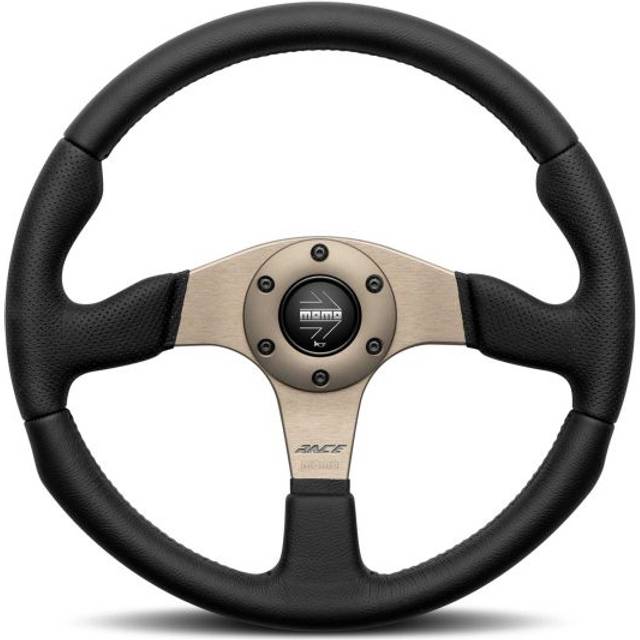 Momo Race 2.0 Steering Wheel - 350mm, Black, Leather