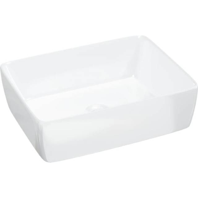 vidaXL Wash Basin White 48x37x13 cm Ceramic Rectangle