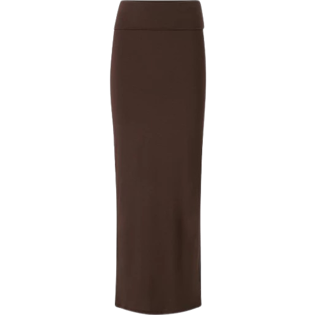Gina Tricot Maxi nederdel Soft Touch Folded Maxi Skirt Brun