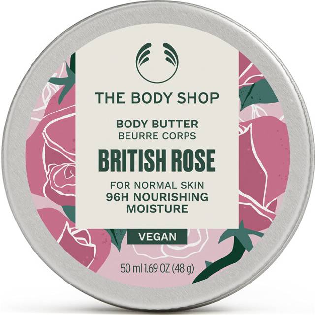 The Body Shop British Rose Body Butter - Nourishing & Moisturizing Skincare for Normal Skin - Vegan - 1.72 oz