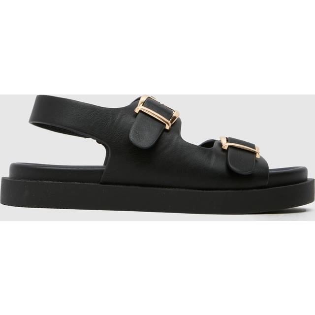 schuh Black Tabs Buckle Girls Youth Sandals