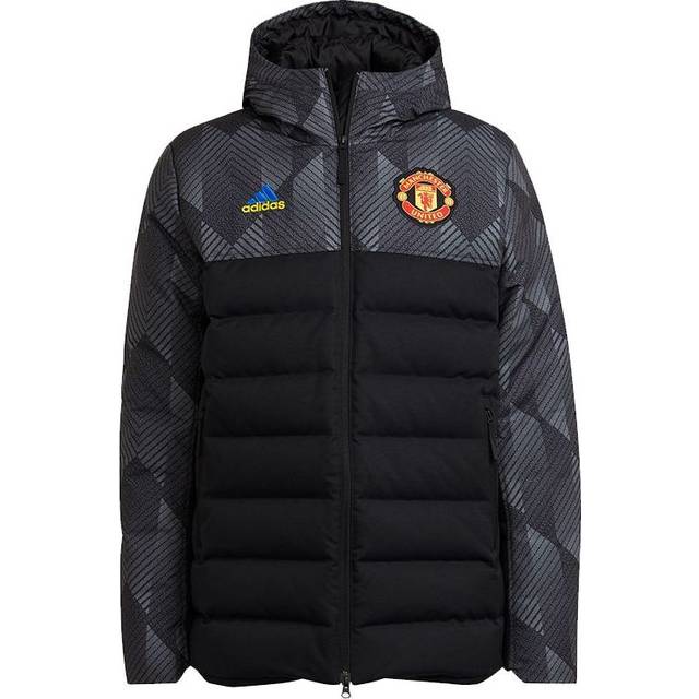 adidas Manchester United Soccer Down Feather Jacket 'Black' GR3870