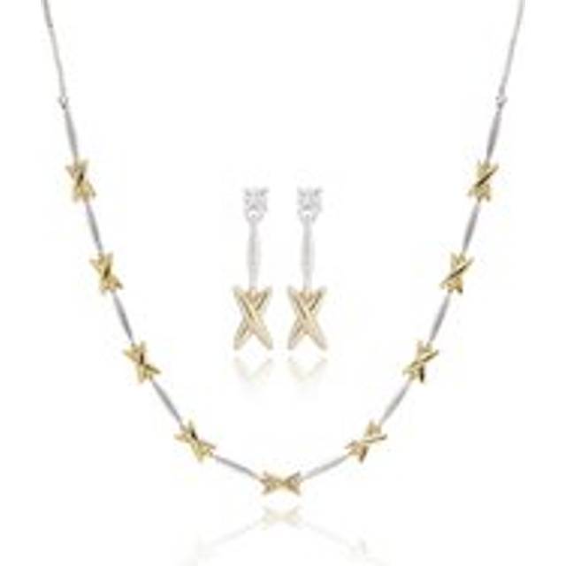 Necklace, Bracelet & Earring Set - Gold - Single S