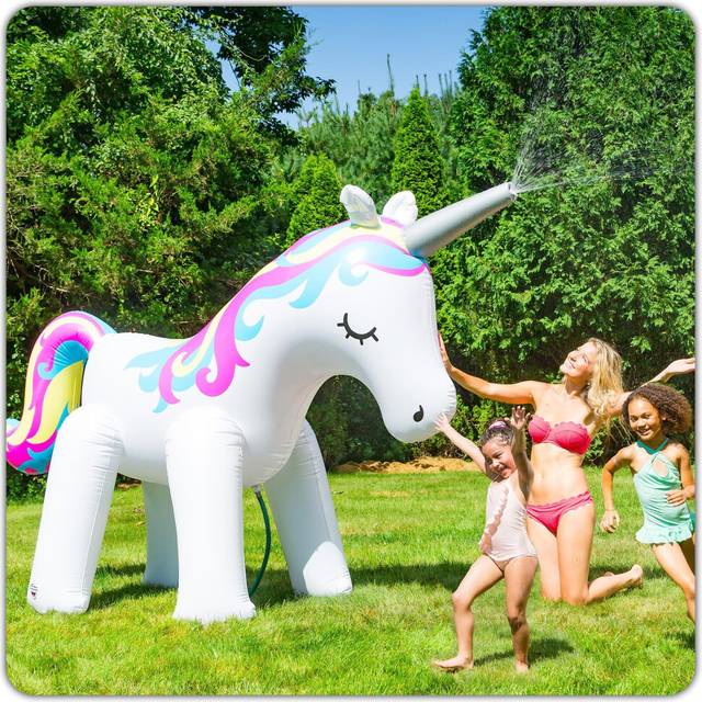 (As shown) 6FT Large Inflatable Unicorn Sprinkler