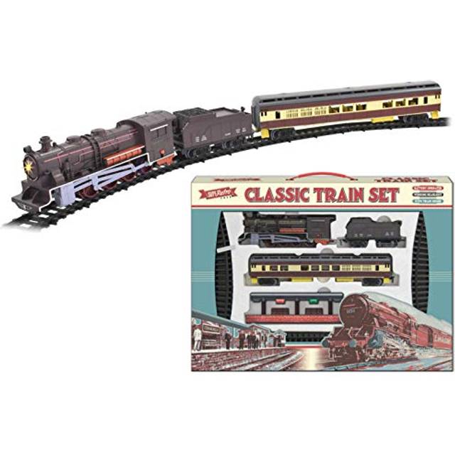 Classic SupeRetro Electric Large Toy Train With Tracks | Battery Operated