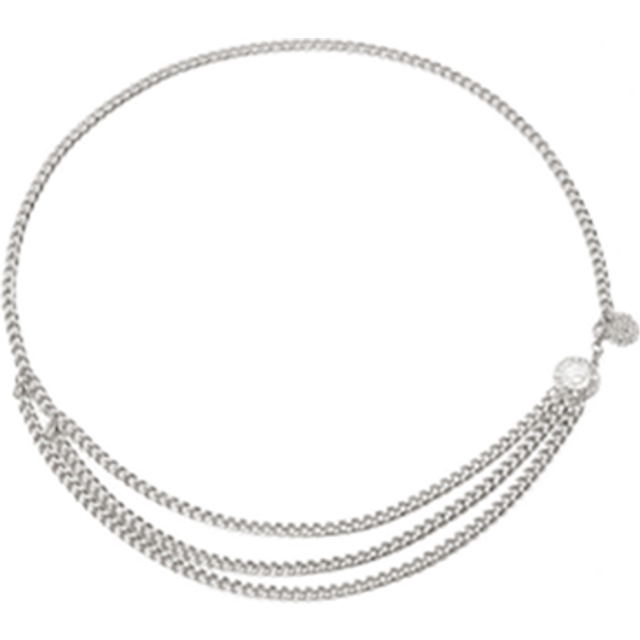 (Style 1, Silver) Multilayer Alloy Waist Chain Body For Women Belt Pendant Belly