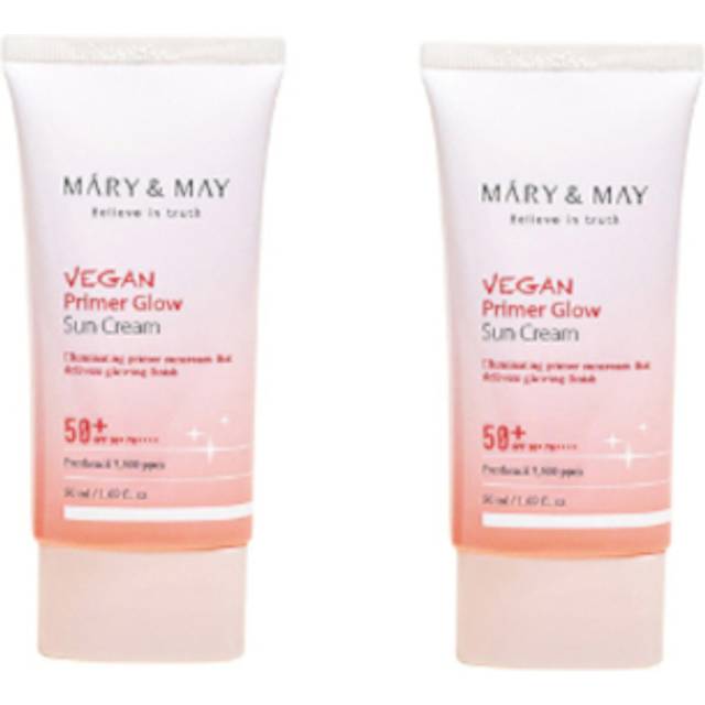 Mary&May - Vegan Primer Glow Sun Cream SPF50+ PA++++ - 50ml (2ea) Set