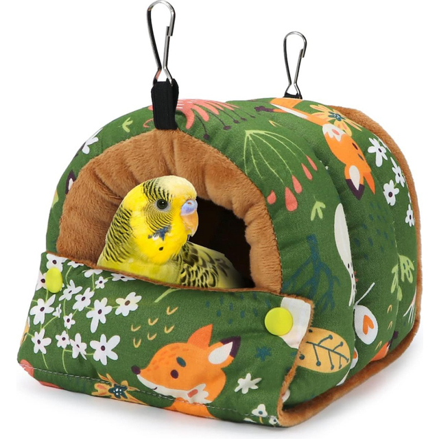 Bird Nest House Winter Warm Snuggle Hut Bed Hanging Hammock for Parrots Budgies Parakeets Cockatiels