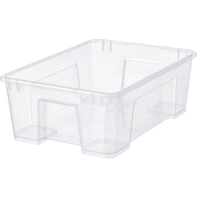 SAMLA låda, transparent, 39x28x14 cm/11 l