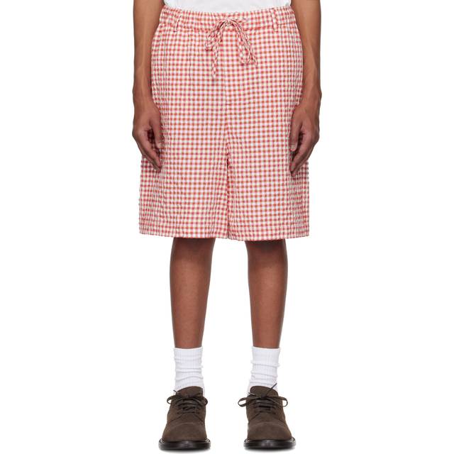 Marni Red & White Gingham Shorts - CHR63 CRIMSON - IT 54