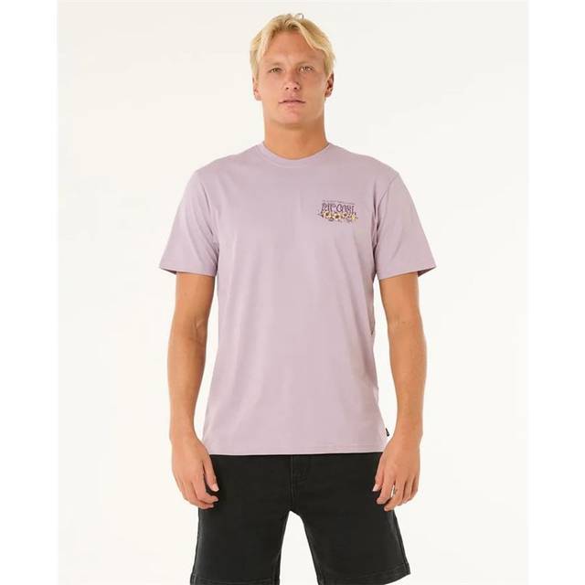 Ripcurl Men's Rip Curl Mens Surf Paradise F&B Short Sleeve T-Shirt - Smokey Grape - Purple - Size: 40