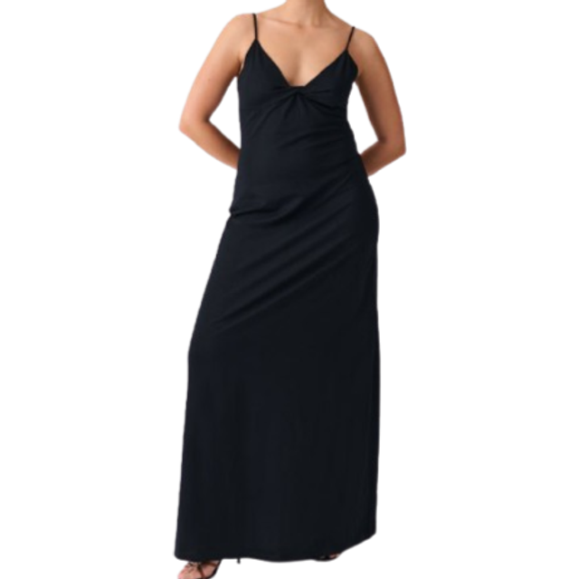 Gina Tricot-Twisted strap dress-midiklänningar-Svart-XS-Dam