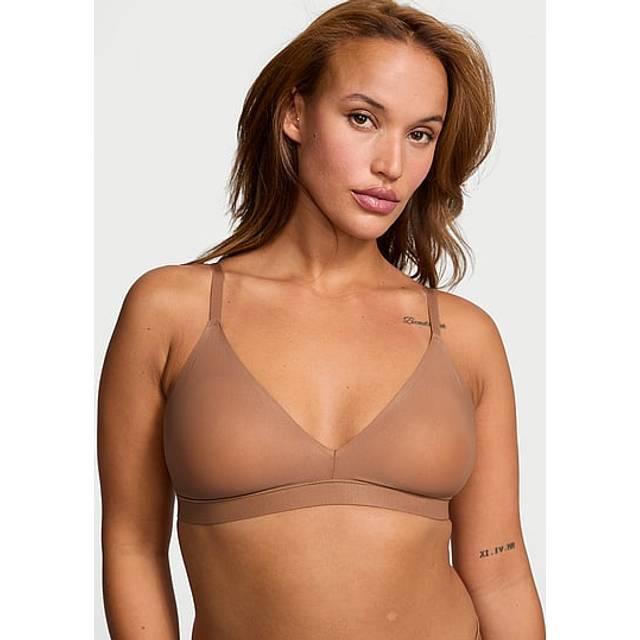 Victoria's Secret Caramel Nude Shaping SheerSmoothing Bralette - caramel nude - L