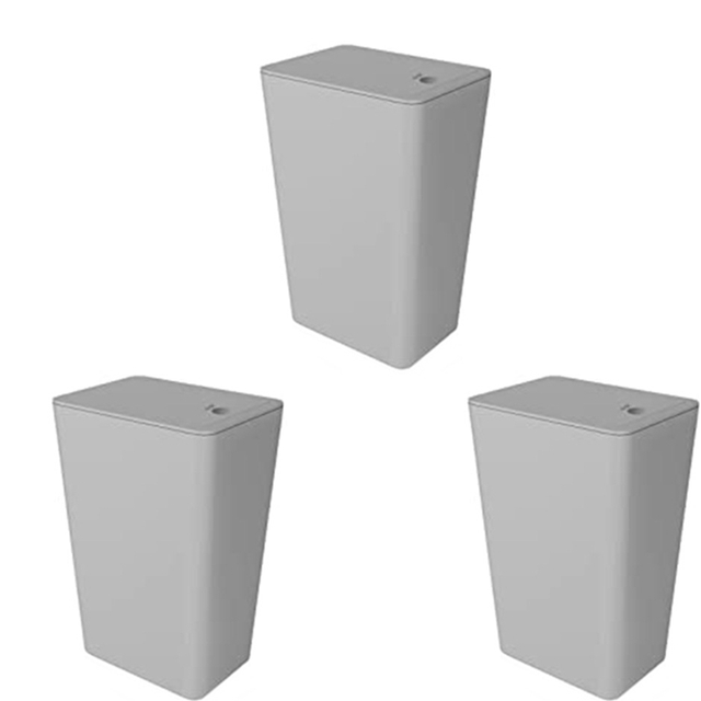 Trash Can with Press Type Lid, Small Slim Garbage Bin Wastebasket
