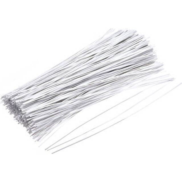 Metallic twist ties 200mmx1.8mm plastic white cable cord ties 1000pcs