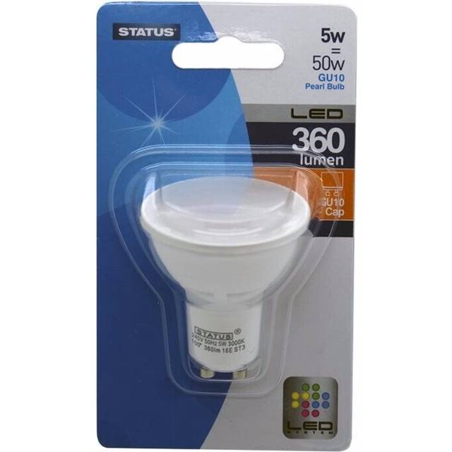 Status 5w led gu10 retrofit spotlight cool white bulb, a+ energy & long life