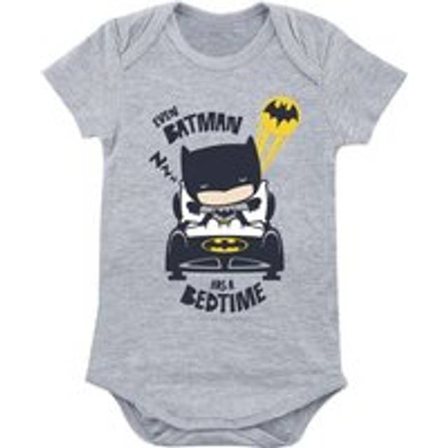 Batman - DC Comics Body - Even Batman has a bedtime - 50/56 to 86/92 - for Girls & Boys - mottled grey - EMP Exclusive Merchandise! - 0-2 Month