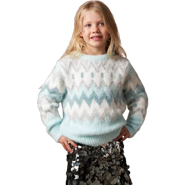 Angel & Rocket Kids' Fairisle Jumper, Blue/Multi