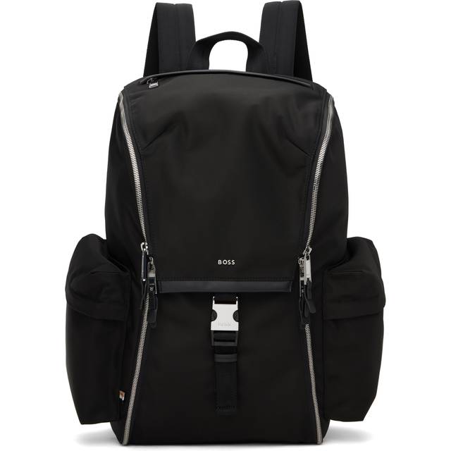 BOSS Black Multi-Pocket Backpack - 001-Black - UNI