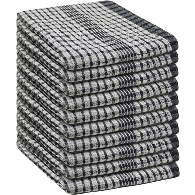 (Casabella Wonderdry Tea Towels 100% Cotton Kitchen Towels 50x70 cm Pack of 10 Cleaning Cloth, Highly Absorbent & Thick B) Casabella Wonderdry Tea Tow
