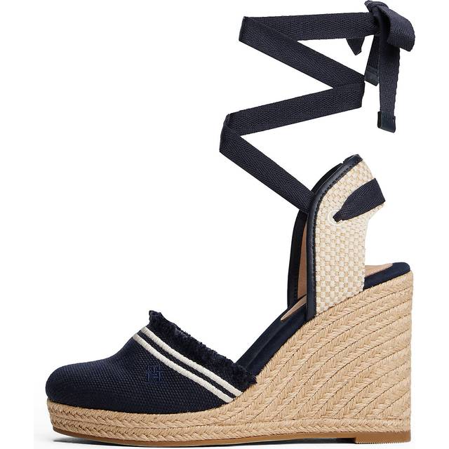 Fringe Canvas Wedge Espadrilles