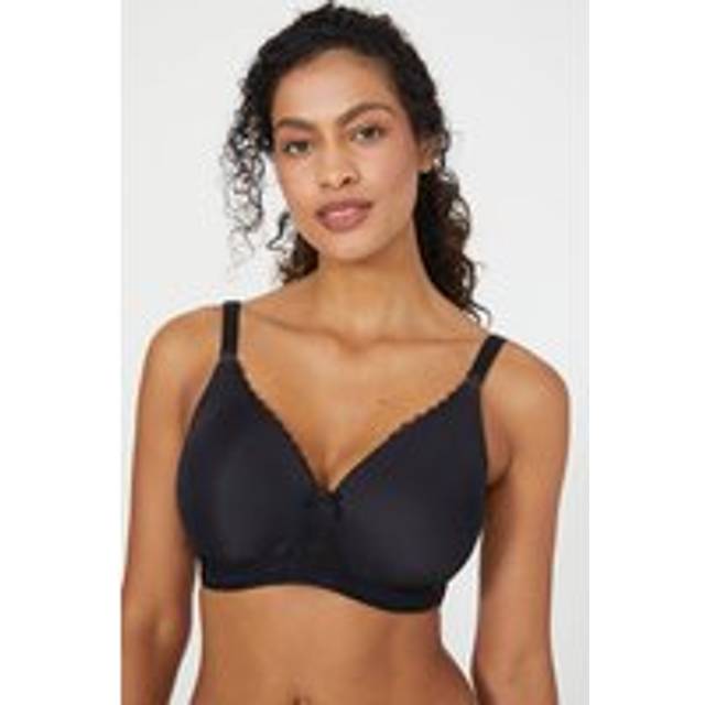 Womens Lace Padded Nursing Bra - Black - 38FF