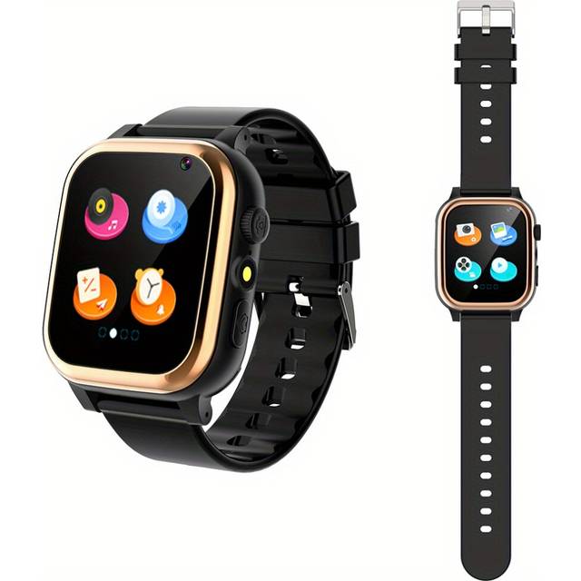(Black) Educational Smart Watch for Kids with Camera, 16 Games, Alarm, Video, Music Player