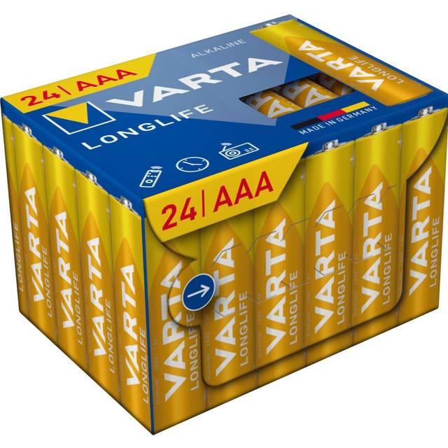 Varta Batteri AAA (R03) VARTA Longlife AAA Cube Pack24 Alkaliskt 1.5 V 24 st