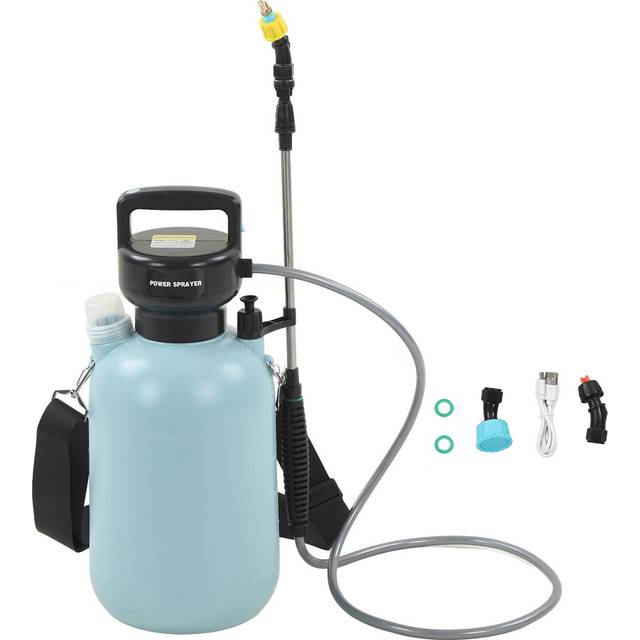 Electric Sprayer 5L Cylinder Bottle Rechargeable Battery Powered Plant Mister Multiple Watering blue