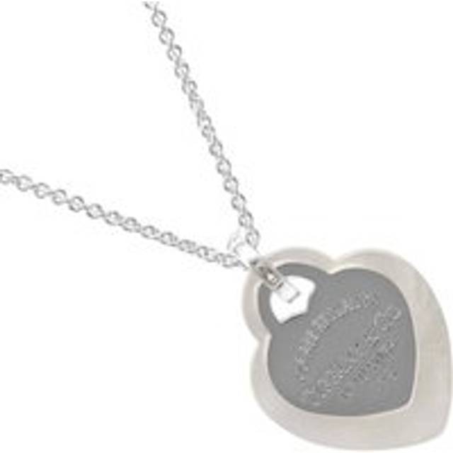 Womens Preloved Heart Pendant Necklace 925 Silver Wo - Grey - One Size