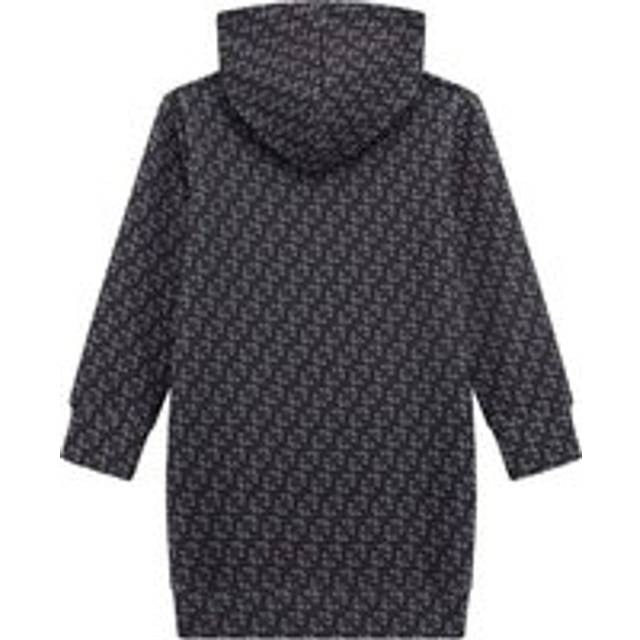 Girl's long sleeve hooded sweatshirt dress Guess Scuba - Noir