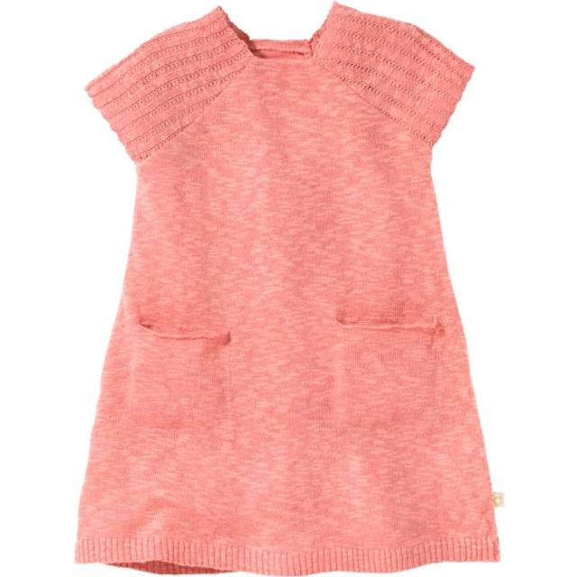 disana Kid's Leinen-Strickkleid Klänning Barn Storlek 86/92 Färg röd