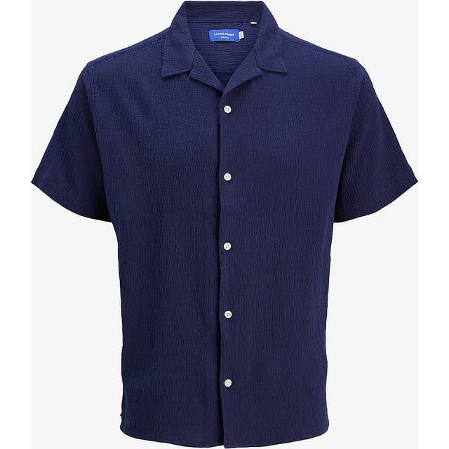 Jack & Jones Junior - Skjorta jorLuke Crinkle Shirt SS Jnr - Blå