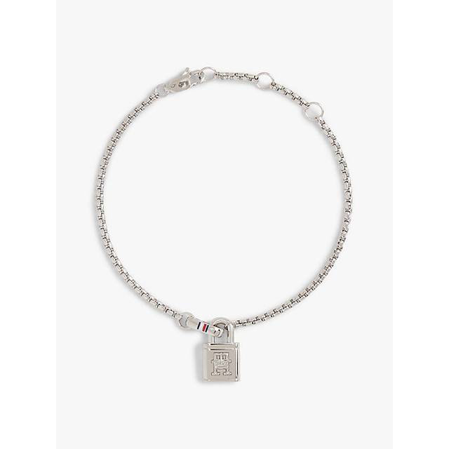 Tommy Hilfiger TH Monogram Lock Chain Bracelet, Silver