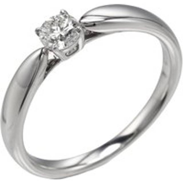 Womens Preloved Platinum Solitaire Ring Classic Design Wo - Silver - Grey - One Size
